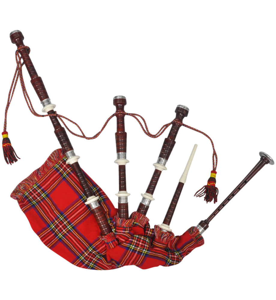 Cornemuse écossaise Great Highland Tartan rouge Royal Steward