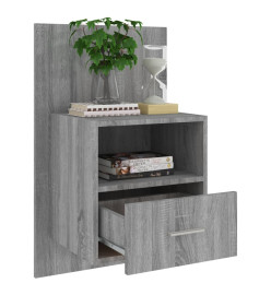 Tables de chevet murales 2 pcs Sonoma gris