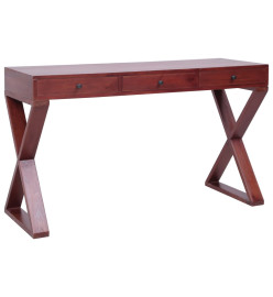 Bureau d'ordinateur Marron 132x47x77 cm Bois d'acajou massif