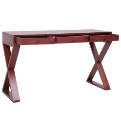 Bureau d'ordinateur Marron 132x47x77 cm Bois d'acajou massif