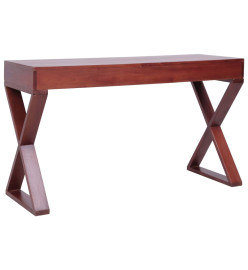 Bureau d'ordinateur Marron 132x47x77 cm Bois d'acajou massif