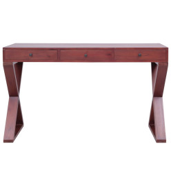 Bureau d'ordinateur Marron 132x47x77 cm Bois d'acajou massif