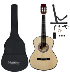 Ensemble de guitare classique pour débutants 12 pcs 4/4 39"