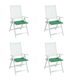 Coussins de chaise de jardin 4 pcs vert 50x50x3 cm tissu oxford