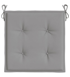 Coussins de chaise de jardin 6 pcs gris 50x50x3 cm tissu oxford