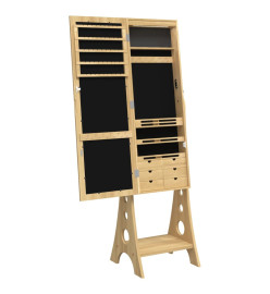 Armoire à bijoux miroir avec lumières LED sur pied