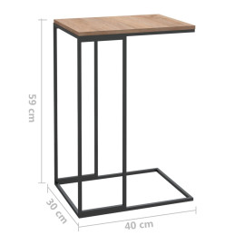 Table d'appoint Noir 40x30x59 cm Bois d'ingénierie