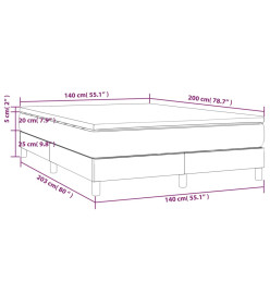 Lit à sommier tapissier et matelas Vert foncé 140x200cm Velours