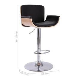 Tabouret de bar Noir Similicuir