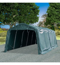 Tente amovible pour bétail PVC 550 g/m² 3,3 x 8 m Vert foncé