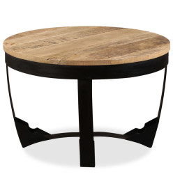 Table d'appoint Bois de manguier brut 60 x 40 cm