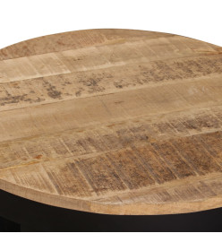 Table d'appoint Bois de manguier brut 60 x 40 cm