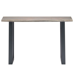 Table console Gris 115 x 35 x 76 cm Bois d'acacia massif et fer