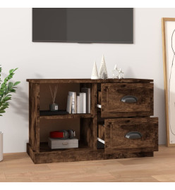 Meuble TV chêne fumé 73x35,5x47,5 cm bois d'ingénierie