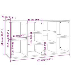 Banc à chaussures Sonoma gris 103x30x54,5 cm Bois d'ingénierie