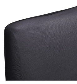 Housse de chaise droite extensible 6 pcs anthracite