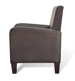 Fauteuil Marron Similicuir