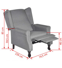 Fauteuil Gris Tissu