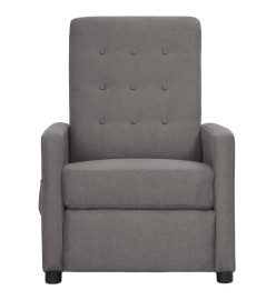 Fauteuil inclinable électrique Gris clair Tissu