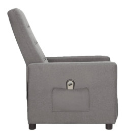 Fauteuil inclinable électrique Gris clair Tissu