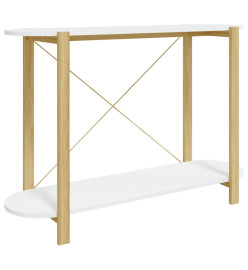 Table console Blanc 110x38x75 cm Bois d'ingénierie