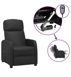 Fauteuil inclinable électrique Noir Similicuir