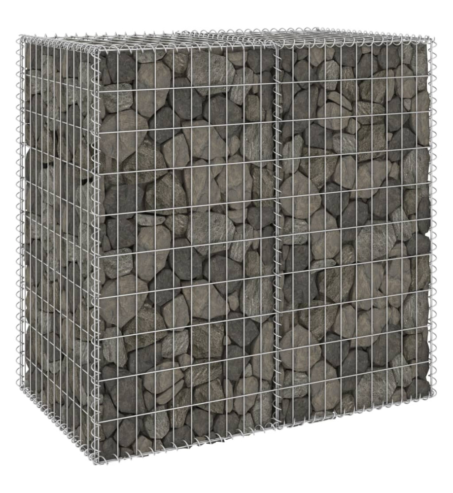 Mur en gabion avec couvercles Acier galvanisé 100x60x100 cm