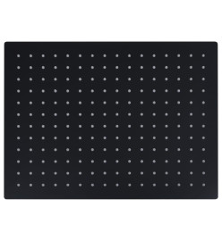 Pomme de douche pluie Inox 40x30 cm Rectangulaire Noir