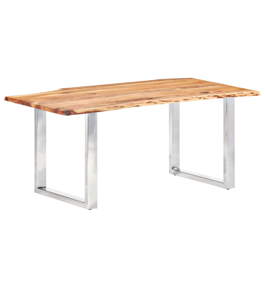 Table à dîner à live edge Bois d'acacia massif 200 cm 3,8 cm