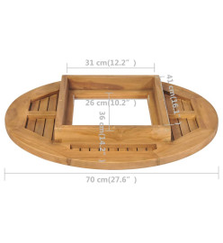 Dessus de table de bière Teck 70 cm