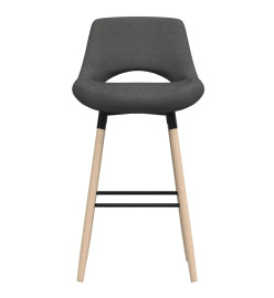 Tabouret de bar Gris foncé Tissu