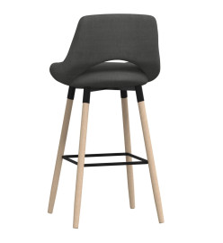 Tabouret de bar Gris foncé Tissu