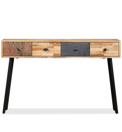 Table console Teck massif de récupération 120 x 30 x 76 cm