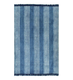 Tapis Kilim Coton 160 x 230 cm avec motif Bleu