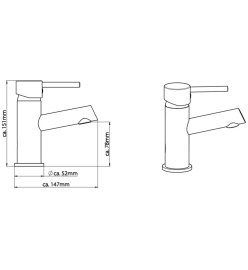 SCHÜTTE Mitigeur de lavabo LAURANA Chrome