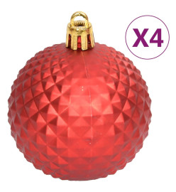 Ensemble de boules de Noël 108 pcs Rouge et blanc