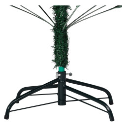 Arbre de Noël artificiel pré-éclairé et boules vert 120 cm PVC