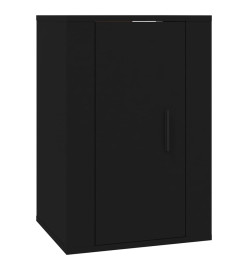 Ensemble de meubles TV 2 pcs noir bois d'ingénierie