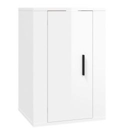 Ensemble de meubles TV 4 pcs Blanc brillant Bois d'ingénierie