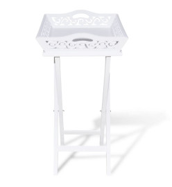 Table d'appoint avec plateau Blanc