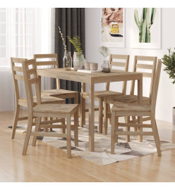 Ensemble à dîner 7 pcs Bois d'acacia solide