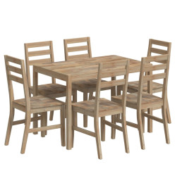 Ensemble à dîner 7 pcs Bois d'acacia solide