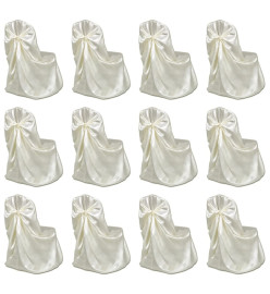 Housses de chaise pour banquet de mariage 12 pcs Crème