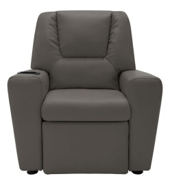 Fauteuil inclinable enfants Similicuir Gris anthracite