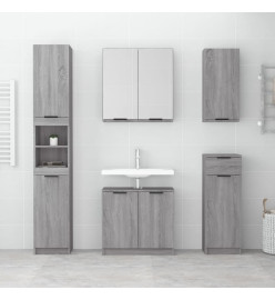 Armoire de bain Sonoma gris 32x34x188,5 cm Bois d'ingénierie