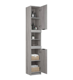 Armoire de bain Sonoma gris 32x34x188,5 cm Bois d'ingénierie