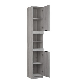 Armoire de bain Sonoma gris 32x34x188,5 cm Bois d'ingénierie