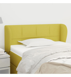 Tête de lit avec oreilles Vert 103x23x78/88 cm Tissu