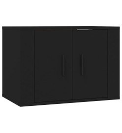 Ensemble de meubles TV 2 pcs noir bois d'ingénierie