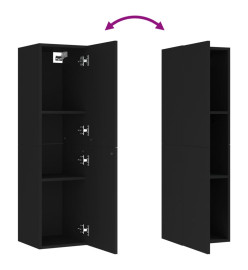 Meubles TV 2 pcs Noir 30,5x30x110 cm Aggloméré